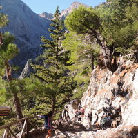 Samaria - the steep steps at the top